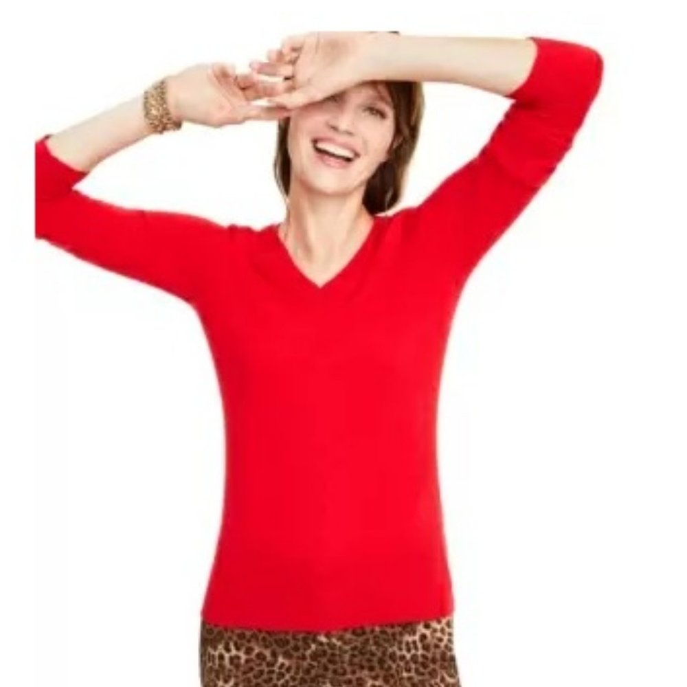 NWT Charter Club 100% Cashmere Sweater Calypso Red-PP